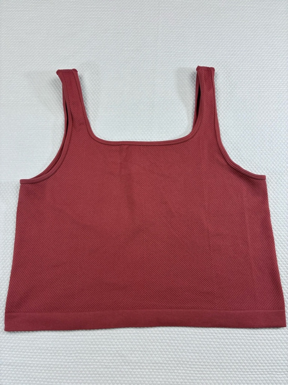 Maurices Rust Ribbed Square Neck Crop Tank XL